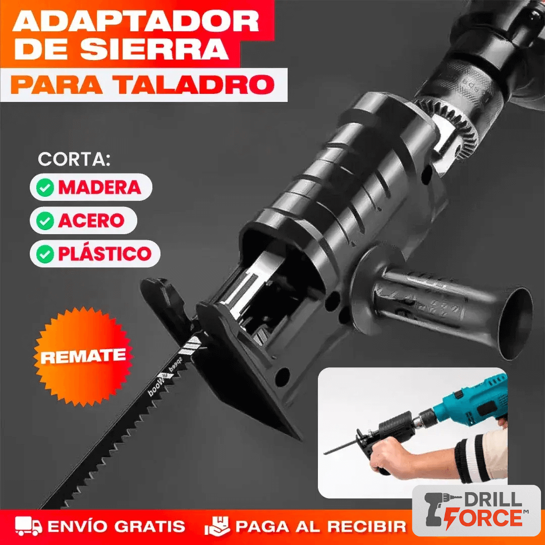 Pack DrillForce™ Sierra+Cizalla – Convierte tu Taladro en Multiherramienta en Segundos