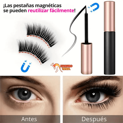 Kit Pestañas Magnéticas - Sin Pegamento - Belleza Natural en Minutos