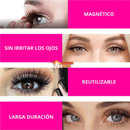 Kit Pestañas Magnéticas - Sin Pegamento - Belleza Natural en Minutos
