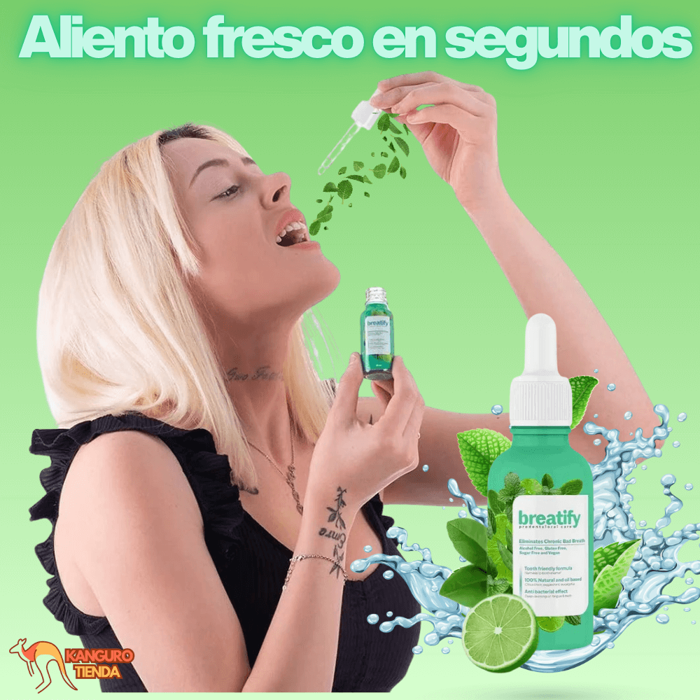 BREATIFY - Elimina Mal Aliento - Frescura Duradera y Natural en Segundos
