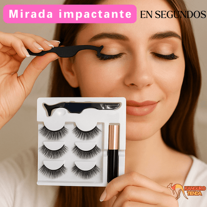 Kit Pestañas Magnéticas - Sin Pegamento - Belleza Natural en Minutos