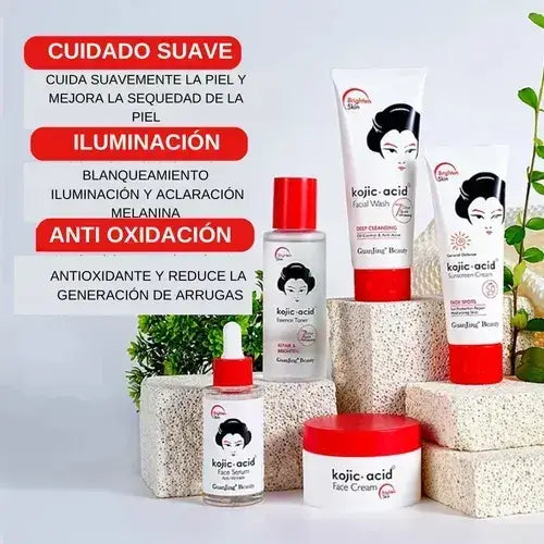 Kit Facial Kojic Acid – Reduce manchas - Logra una piel radiante en una semana